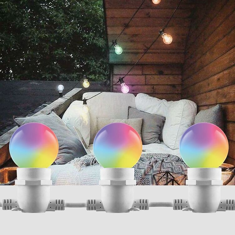 Лампа светодиодная Feron LB-37 Шарик матовый E27 1W RGB плавная сменая цвета